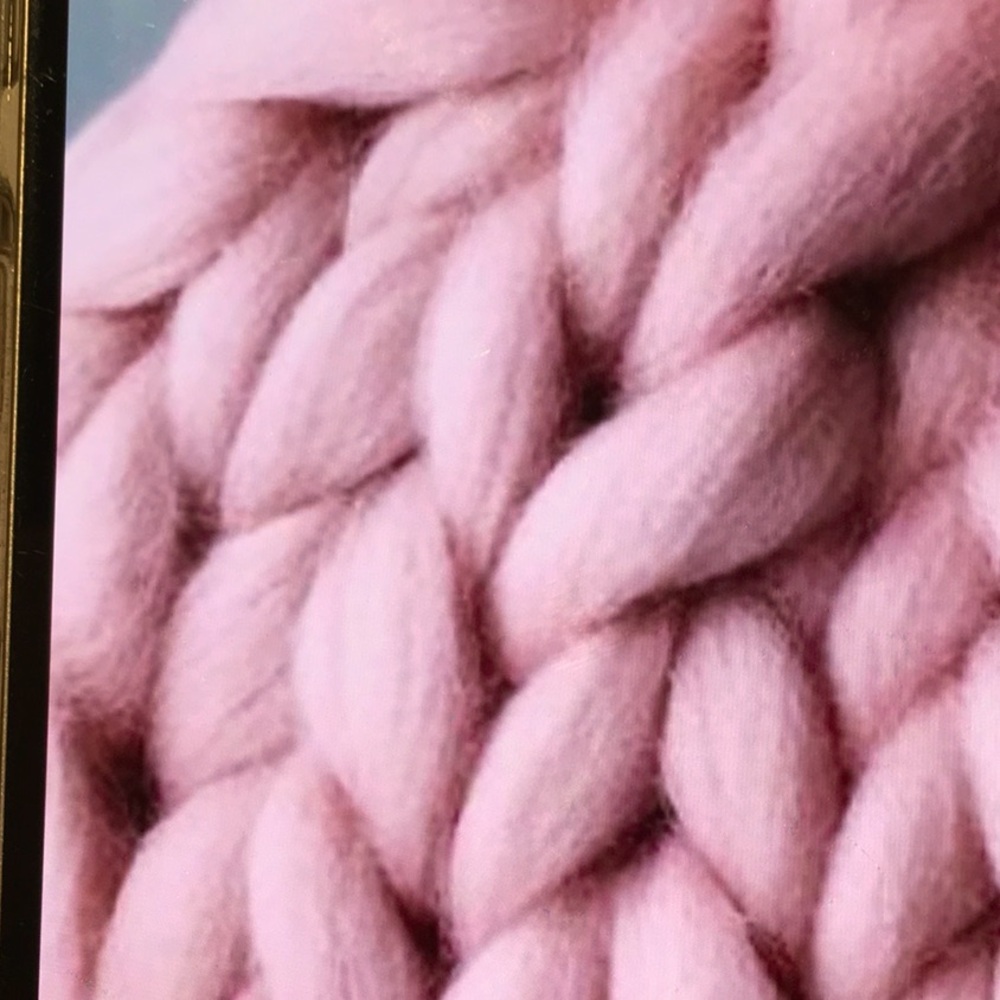 Pastel Pink Knit Infant Beanie with Pom Pom